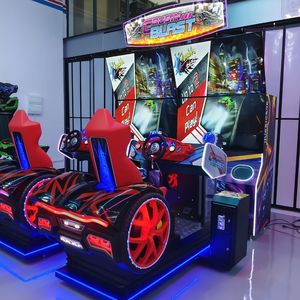 Expérience de simulation de scène réelle de course vidéo dynamique à 4 écrans avec effets sonores musique en métal - Product Image 5