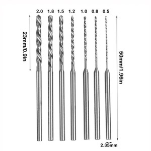1 pezzo punte per trapano a punta Micro torsione Set di punte per impugnatura diritte con gambo da 2.35mm 0.5-2.0mm strumenti per la lavorazione del legno di alta qualità - Product Image 6