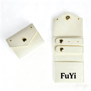 Custom Microfiber Luxury Jewelry Pouch Rectangle Velvet Jewelry <b>Boxes</b> Button Travel Organizer <b>Roll</b> for Storage Customizable Logo - Product Image 6