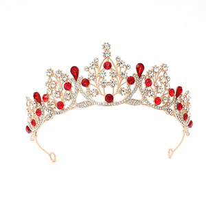 Couronne de mariée européenne américaine, accessoire de cheveux pour femmes, couronne de princesse pour concours de beauté, couronne de mariage pour adultes de 18 ans, diadèmes - Product Image 5