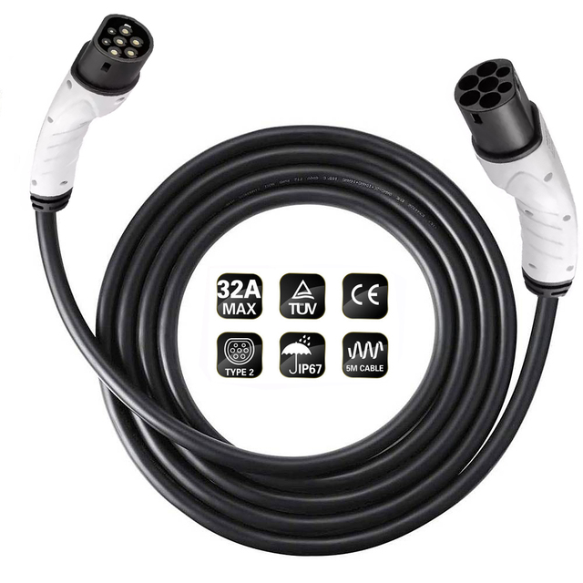 Fisher OEM Mode 3 32A 3 Phase EV Cable 22kW Type 2 to Type 2 EV Charging Cable for Electric Vehicle
