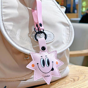 سلسلة مفاتيح للوجه برسوم كرتونية متعددة الألوان ، سلسلة مفاتيح لطيفة من الجلد الصناعي ، قلادة وحقيبة صغيرة لتزيين السيارة للهدايا - Product Image 5