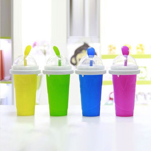 Cấp thực phẩm Silicone Nhựa ly sinh tố với nắp và rơm mùa hè mát ma thuật nhanh DIY đông lạnh slushy cup Maker - Product Image 4