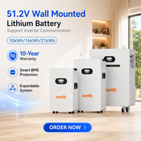 Batterie lithium-ion LiFePO4 16 kWh 51,2 V 300 Ah, batterie LFP, batterie solaire, stockage d'énergie solaire domestique, système mobile sur pied