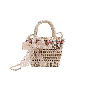 <span class=keywords><strong>Sac</strong></span> en paille de coton style frais pour femme, nouveau <span class=keywords><strong>sac</strong></span> à main tissé 2026, <span class=keywords><strong>sac</strong></span> seau <span class=keywords><strong>bandoulière</strong></span> polyvalent pour vacances printanières à la plage - Product Image 1