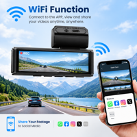 Nouvelle boîte noire de voiture 4K, caméra de tableau de bord Wi-Fi GPS 4K+1080P, dashcam Wi-Fi 4K double objectif avant et arrière, caméra de tableau de bord ADAS Wi-Fi 4K