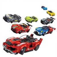WANGE Varios Modelos de Autos de Carreras Pequeños, Autos Deportivos, Vehículos de Ingeniería - Bloques de Construcción, Juguetes de Ensamblaje, Regalos de Plástico ABS