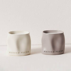 C & H ที่ใส่เทียนหอมขี้ผึ้งถั่วเหลืองภาชนะเซรามิกขนาดใหญ่ไม่เป็นพิษ - Product Image 1