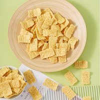 Rebanadas de trigo sarraceno, nutritivas y saludables, frutas mixtas bajas en grasa, verduras, textura dura, sabor salado, que contiene bolsas de patatas fritas