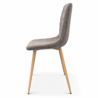 Chaise de salle à manger rembourrée moderne avec dossier et assise en tissu technique doux pour restaurant, hôtel, école, maison, bureau