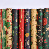 Nouveauté, vente flash, joyeux Noël, Père Noël, renne, cadeau pour enfant, bébé, emballage artisanal, papier d'emballage en rouleau
