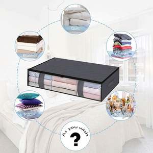 Kids A5 Zipper 4-pack <b>Clothes</b> PVC <b>Wardrobe</b> Home Bean Bag Soft Toys Clothe <b>Organizer</b> Clothing Storage Bags Foldable - Product Image 1