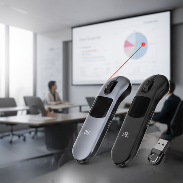 All in One Presentation Remote Kit Air Mouse Laser Pointer USB Type-C Wireless Presenter OEM