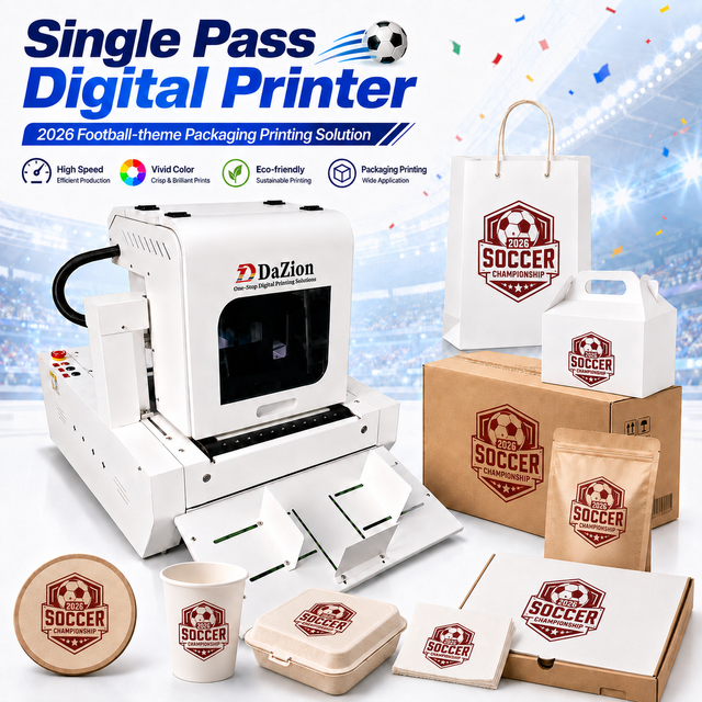 Printpro Multi-function Auto Feeder Printer Single Pass Digital Printer Paperboard Pouch Bags Carton Printing One Pass Printer