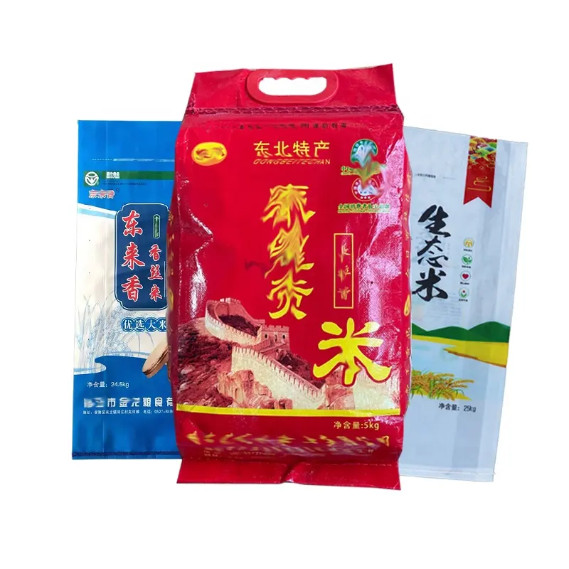 Di alta qualità bopp tessuto sacchi pp tessuto borsa per semi di grano di riso