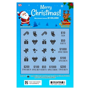 Christmas Cards Lottery Digital Printing Lottery <b>Scratch</b> Off Cards HD Matte Lamination Waterproof <b>Scratch</b> Card - Product Image 5