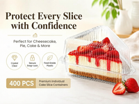 Boîte d'emballage transparente en PET pour tranches de gâteau, triangle, jetable, pour mousse et cheesecake, avec base noire, vente en gros pour cafés