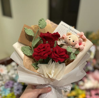 Bouquet au crochet exclusif de haute qualité, fleur tricotée à la main, calla romantique et chaleureuse, décoration d'intérieur, cadeau de fête