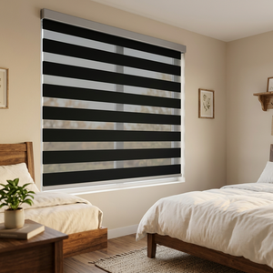 Persianas Enrollables Zebra Eléctricas Modernas de Alta Calidad, Persianas Motorizadas Día y Noche con Control Remoto Bluetooth Integrado para Oficina y Baño - Product Image 2