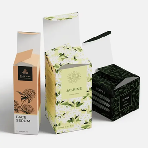 Venta reciclable de lujo negro oro hoja <span class=keywords><strong>vela</strong></span> caja de embalaje logotipo personalizado impresión plegable cajas de papel para velas - Product Image 4