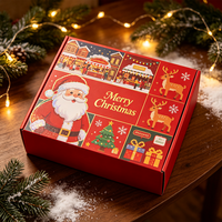 Individuelle Weihnachts-Faltgeschenkbox aus Kraftpapier mit Logodruck für Einzelhandel und E-Commerce