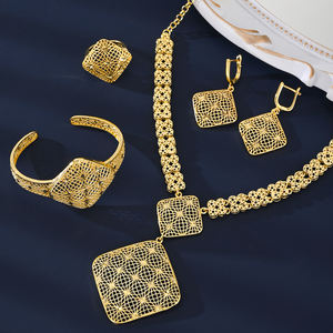 मीजी गहने मूल फैशन ब्राजीलियन दुबाई शादी के गहने 18k सोने की प्लेटेड ज्वेलरी सेट - Product Image 5