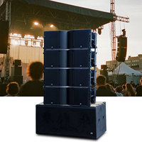 DBK K3 LS218 Sistema de PA Profesional Portátil de 2000W Pico con Subwoofers Pasivos Dobles de 18 Pulgadas + Altavoz Line Array de 2 Vías y 12 Pulgadas para Conciertos