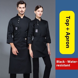 Delantales de Trabajo de Chef con Estampado Digital de Poliéster/Algodón para Hombre y Mujer, Otoño Invierno, Manga Larga, para Hoteles, Catering y Restaurantes - Product Image 4