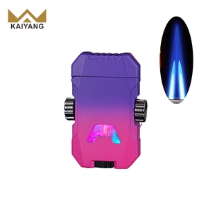 Briquet à flamme double mécanique gyroscopique, briquet à flamme croisée, briquet à flamme double, briquet à flamme coupe-vent, briquet à flamme flash, briquet à cigarette - Product Image 3
