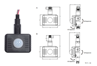 Détecteur de mouvement infrarouge miniature PIR Pdlux PD-PIR157 pour l'éclairage LED à économie d'énergie