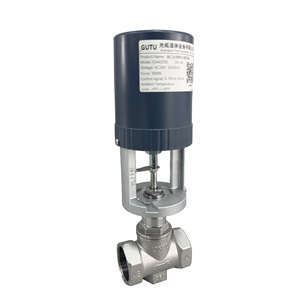 Vanne de régulation de débit filetée électrique Gutu Ova3200 Dn40 pour le contrôle de l'eau - Product Image 1