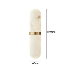 Applique murale semi-cylindrique LED 12W, décor marbre, lampe de chevet, salon, salle à manger, salle de bain, entrée, couloir - Product Image 5