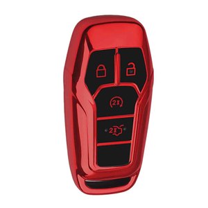 Huanyue ODM Car Key <b>Protector</b> <b>Cover</b> for Ford Edge, Mondeo, Explorer, 4-Key Universal Black/Red - Product Image 2