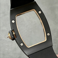 Montre pour femme en céramique noire de qualité supérieure, boîtier incurvé tonneau, ultra légère, automatique, mécanique, sportive, pour affaires