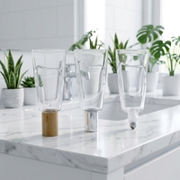 Vente en gros de flacons de parfum en verre transparent de 10 ml en forme de dentifrice avec bouchons à bille en bambou et en métal