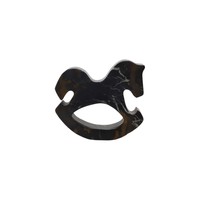 SAIDKOCC Moderne Minimaliste Marbre Naturel Cheval À Bascule Animal Art Ornement Salon Chambre Portoro Petite Taille