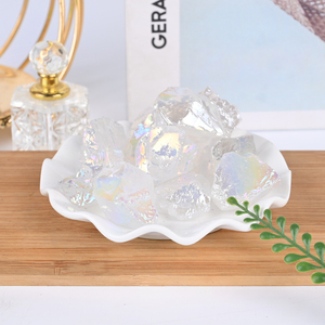 Wholesale Bulk High Quality Natural Eco-Friendly Angel Aura Crystal Irregular Rough Raw Stone Multi Color Block <b>Cube</b> Home - Product Image 2