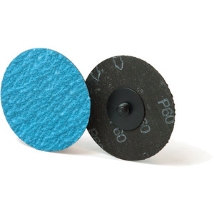 แผ่นขัดเฟอร์วี ซิร์โคเนีย 80 มม. P60 แบบล็อคเร็วสำหรับการเจียรโลหะ - Product Image 1