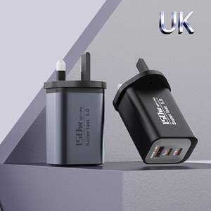 Pengisi daya Cepat USB tipe C, adaptor dinding pengisi daya ponsel <span class=keywords><strong>3</strong></span> Port EU UK untuk Laptop 150W USB-C - Product Image 5