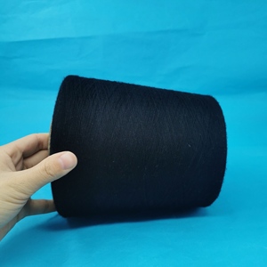 Độ Bền Cao Pha Tạp Nhuộm Poly 21S Virgin Black <span class=keywords><strong>Polyester</strong></span> <span class=keywords><strong>Spun</strong></span> Sợi Với Vòng Quay - Product Image 4