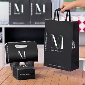 Custom Eco-Friendly <b>Biodegradable</b> Kraft Paper Coffee <b>Packaging</b> Double Cup Takeaway Carry Bags with Logo Printed - Product Image 5