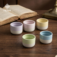 Tasse à thé personnalisée FENN avec logo, tasse à café en céramique, vaisselle en poterie, tasse à expresso en argile pour cadeau, disponible en différentes tailles et couleurs