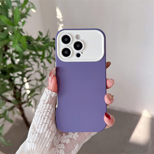 Pure Color Converted Matte Mobile Phone case <b>for</b> iPhone 17 16 15 14 13 Pro Max Frosted colorful <b>Camera</b> Frame Back tpu <b>PC</b> Cover - Product Image 4