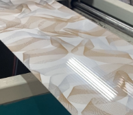 Panneau mural intégré en plastique de pierre PVC, installation rapide pour toute la maison, épissure sans couture, mur de fond imperméable, concave