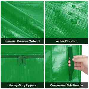 2 Pack XXL Jumbo Extra Large Heavy Duty Stronger Handles Storage Bags Moving Bags Zippered Reusable Storage <b>Totes</b> - Product Image 2