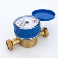 DN15 1/2 Inch Brass Material Dry Type Mechanical Single Jet Cold/Hot Water Meter