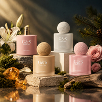 Vente en gros de flacons de parfum personnalisés de 50 ml et 100 ml, flacons en verre vides avec bouchon à bille, emballage de parfum avec boîte pour marque