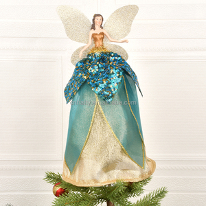 Adorno Navideño de Ángel Dorado Femenino, Colgante de Resina con Mariposa y Flor para Decoración de Ventanas - Product Image 5
