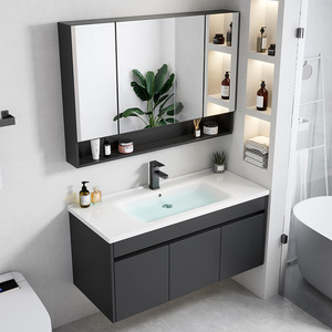 Simple bathroom cabinet combination slate integrated hanging cabinet washbasin pool bathroom wash basin - Product Image 6