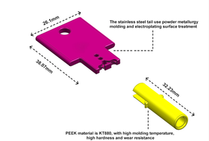 MIM 및 분말금속공학 기술을 사용하여 도금된 스마트 락 키 - Product Image 2
